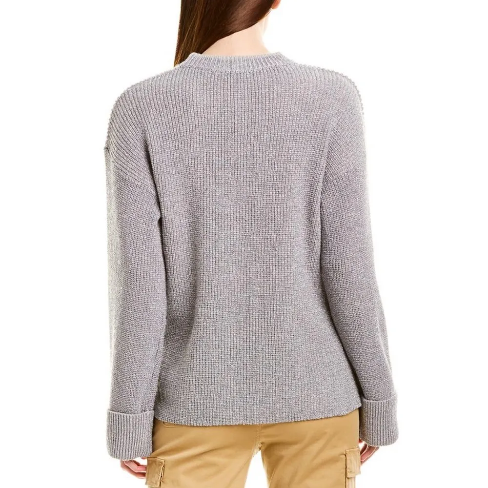 Joie Cicilia Wool Blend Merallic Sweater in Soft Heather Gray Size Small NWT - Image 2