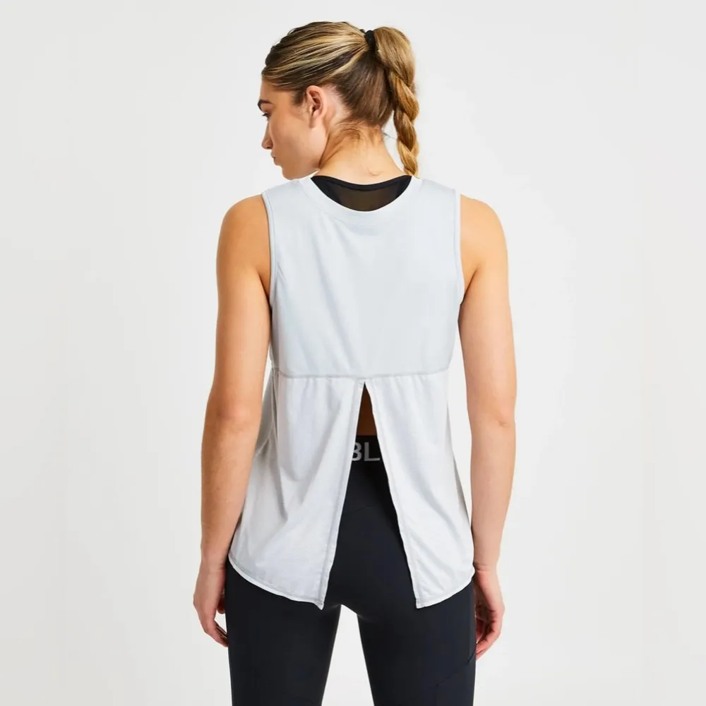 AYBL Define Vest Gray Sleeveless Shirt Tank Top; Open Back; size XL - Image 2