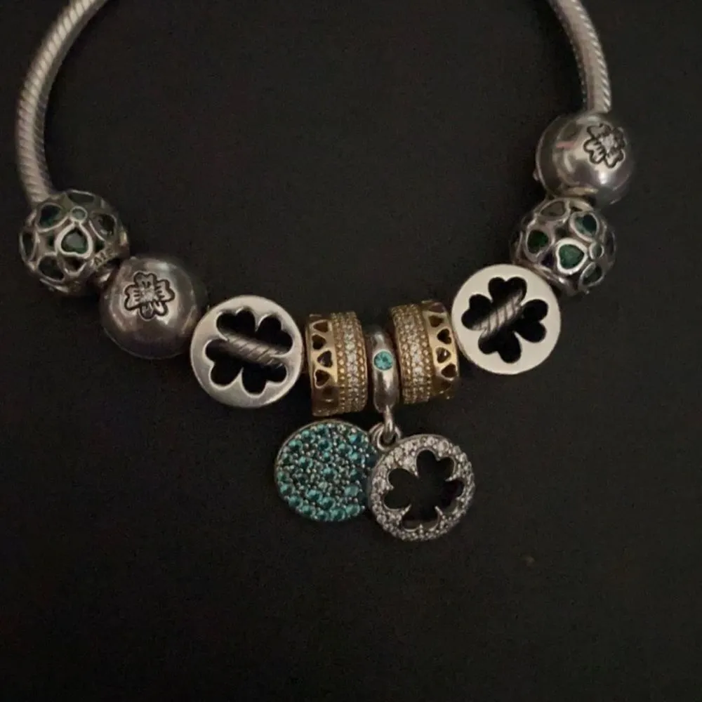 Pandora Lucky Four Leaf Clover Dangle Charm - Image 5