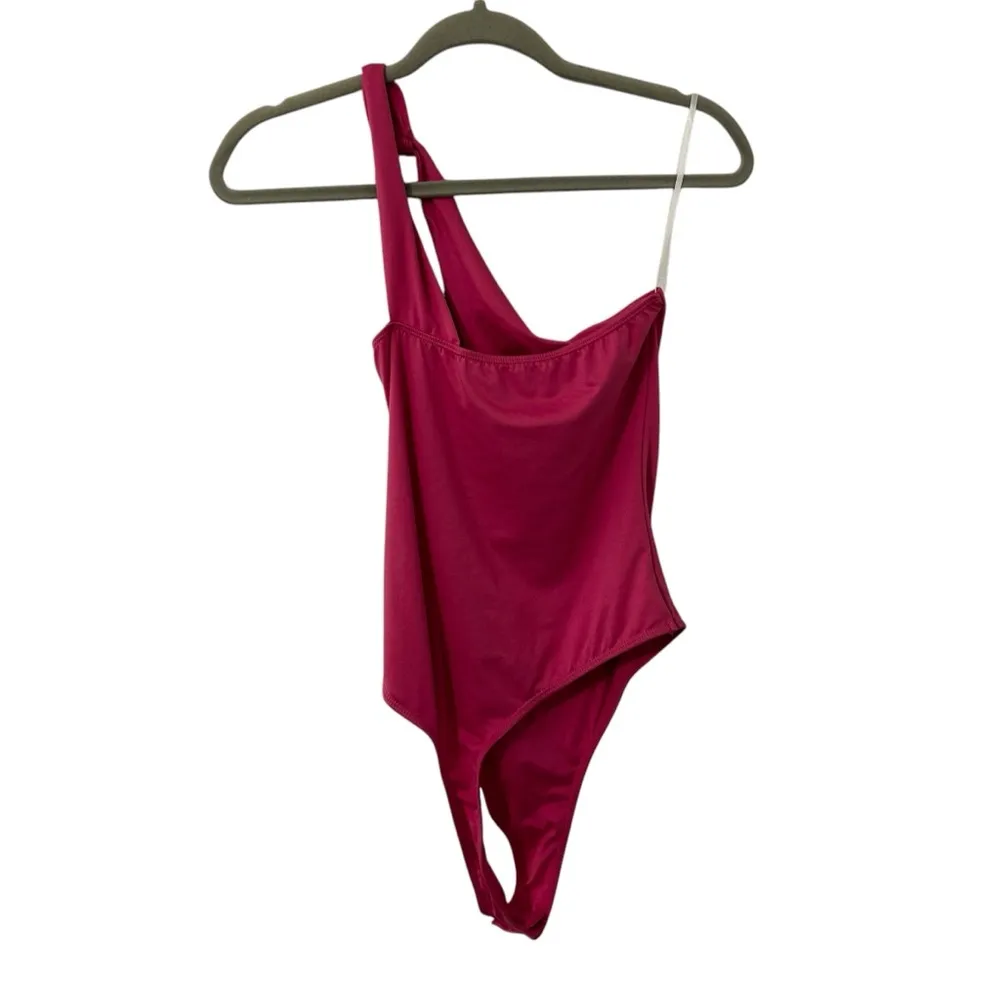 Hot Pink Off the Shoulder Design Bodysuit Top Shirt Women’s Size Large Style! - Image 2