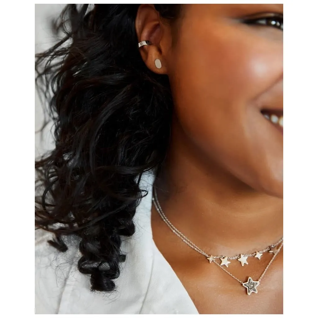 NWT! Kendra Scott Silver Jae Star Necklace in Rhodium Platinum Drusy - Image 6