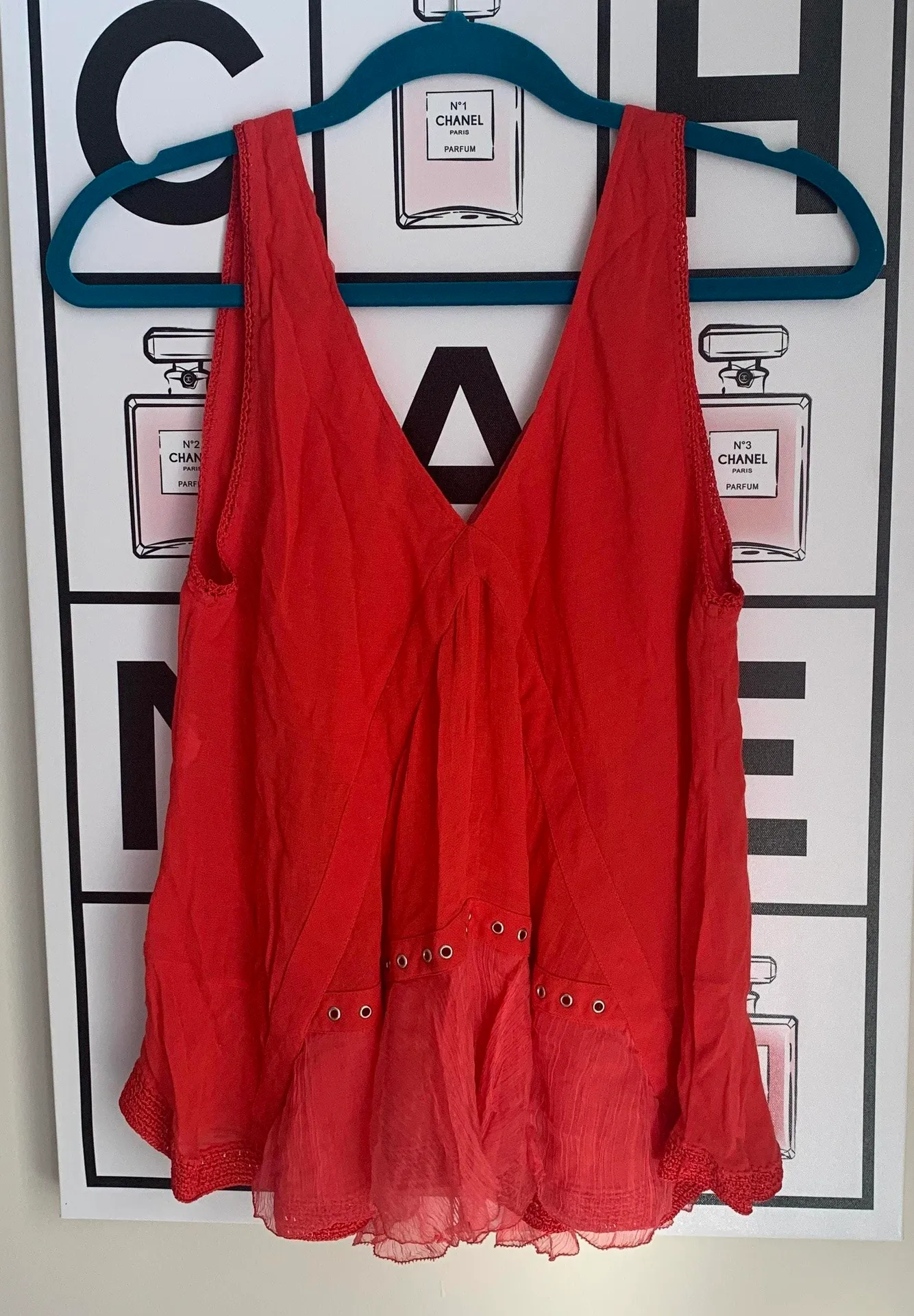 Revolve IRO Red Flowy Tank Top - Image 2