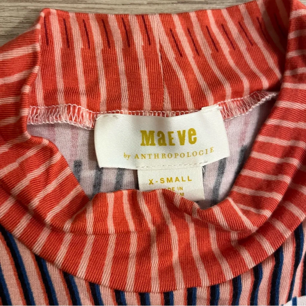 Maeve x Anthropologie Cleary Mockneck Asymmetrical Sleeveless Dress Size XS - Image 3