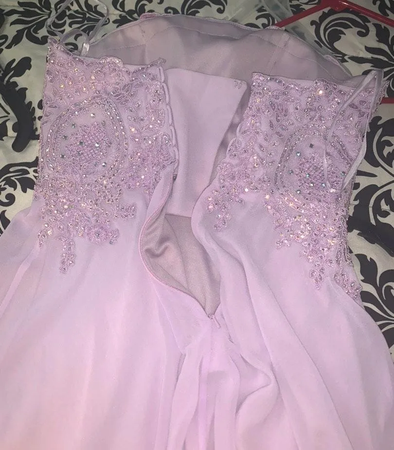 Lilac Prom Dress Purple Size 8 - Image 3