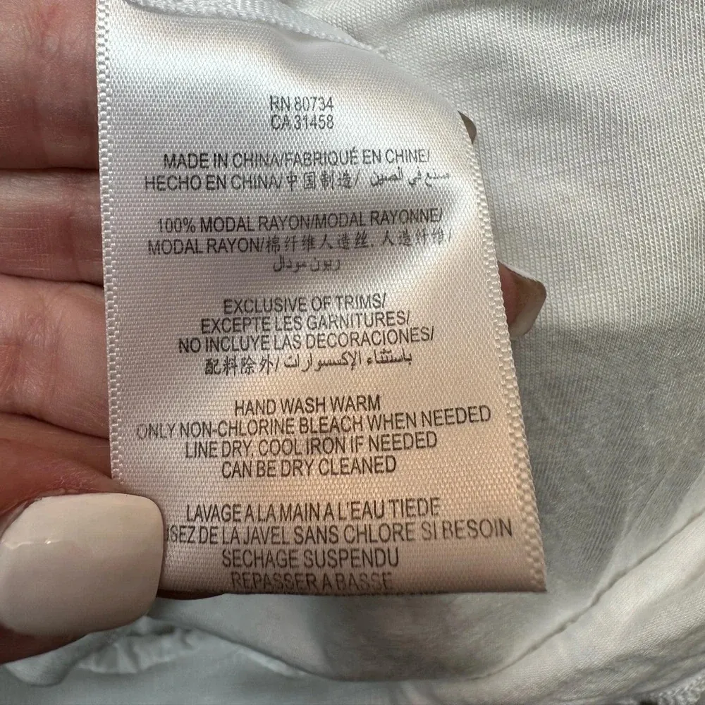 BCBGMAXAZRIA  White Zipper Pockets Lightweight Cardigan Jacket Size Large L - Image 8