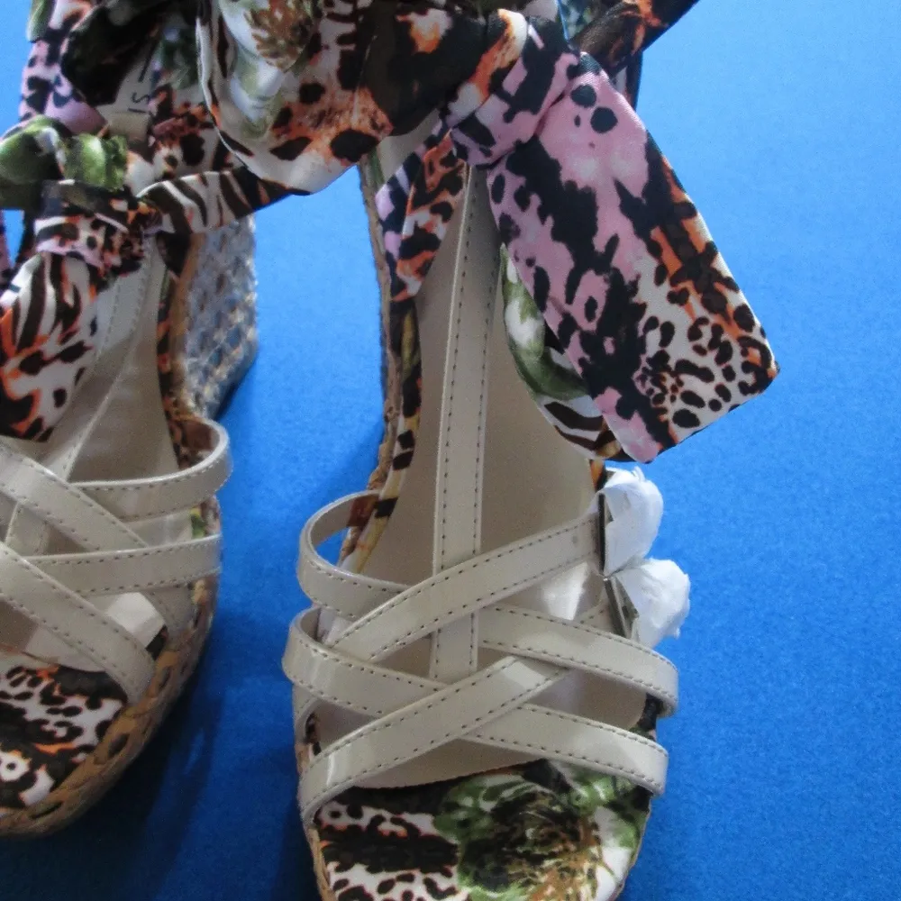 Call It Spring Wedge Ankle Tie Sandals - Size 7 - Image 2
