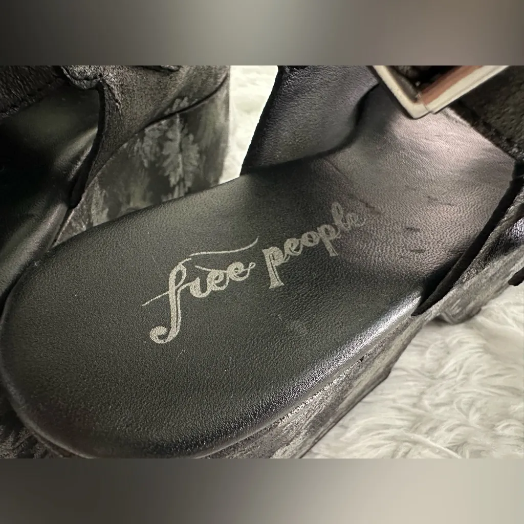 New Free People Follow Your Own Path Platform Sandals Daisy Print sz 40‎ - Image 6