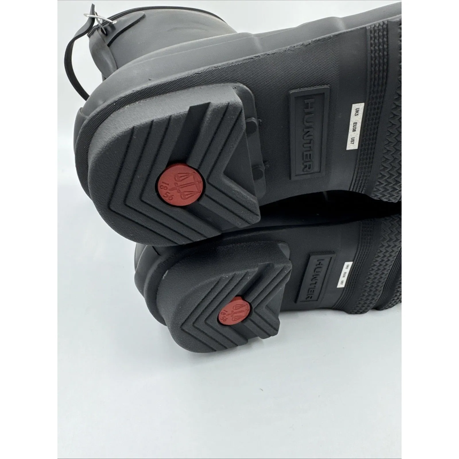 New Hunter Women's Black (BLK) Original Short Back Adjustable Rain Boots Sz 7 - Image 14