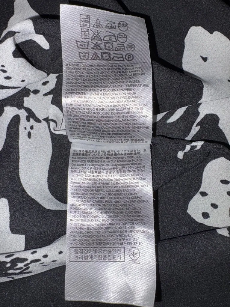 Banana Republic White Lily Print Tank Top size Large - Image 5