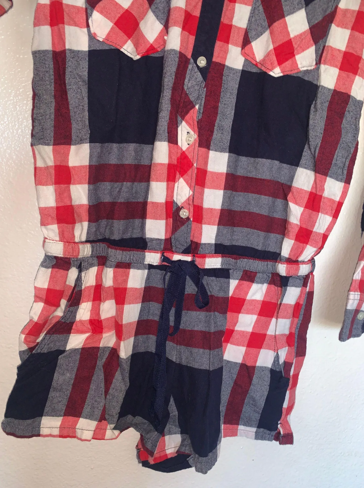 Long Sleeve Flannel Romper - Image 3