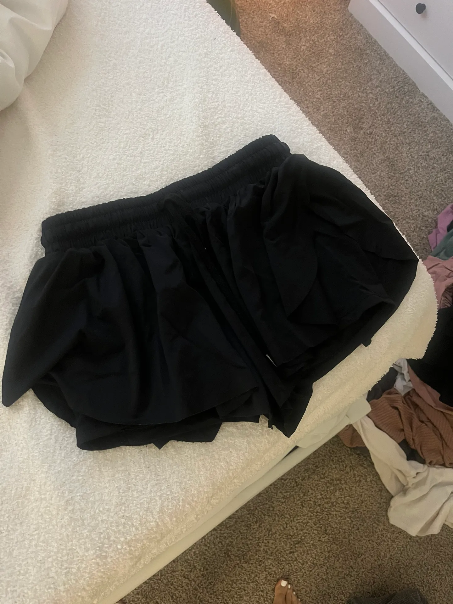 butterfly flowy shorts Black - Image 2