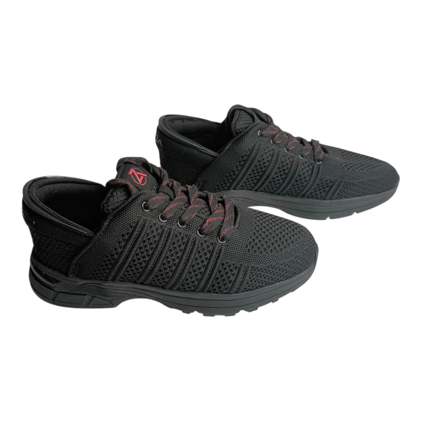 Zeba Black Ember Women's Walking Shoe 9 Hands Free Slip On Knit Lace Up Sneakers - Image 3