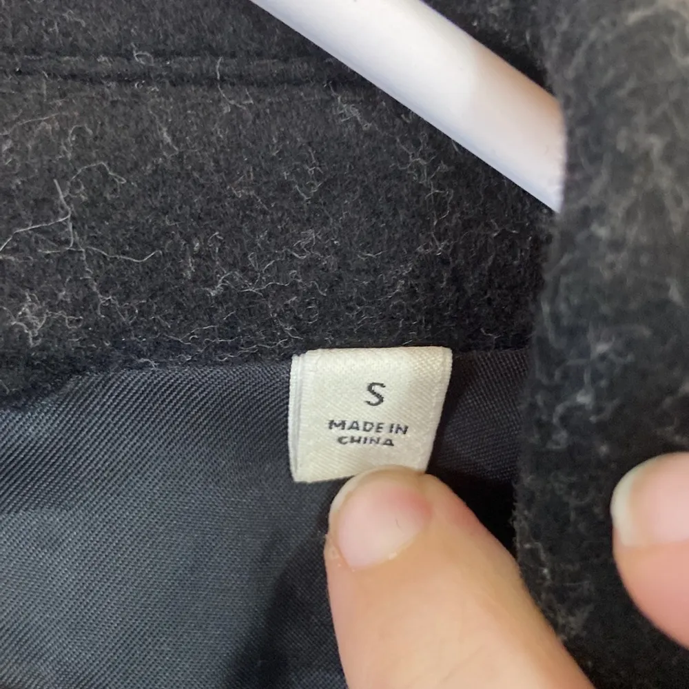 Babaton black single breasted long wool and cashmere blend coat - Image 8