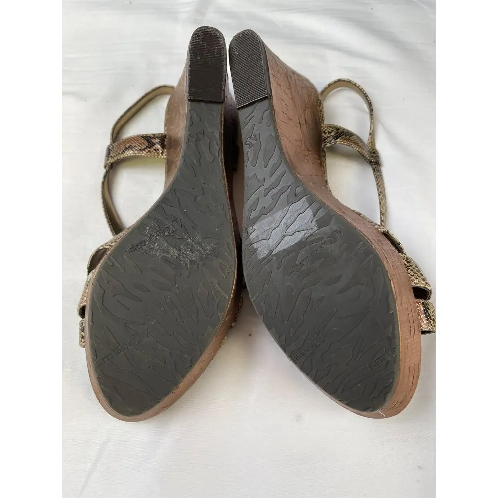 Anne Klein Women's Gold Shoes/Sandal/Wedge Heel 3.25" Size 7.5 SKU 3500 - Image 6