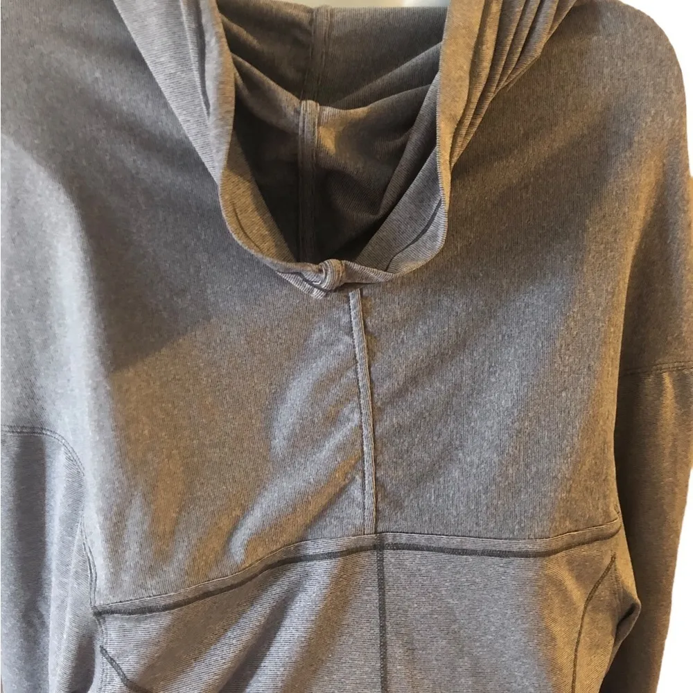 ZYIA Active Haze Yoga Shawl Wrap Top L Hooded Thumbholes Lounge Workout Break - Image 4