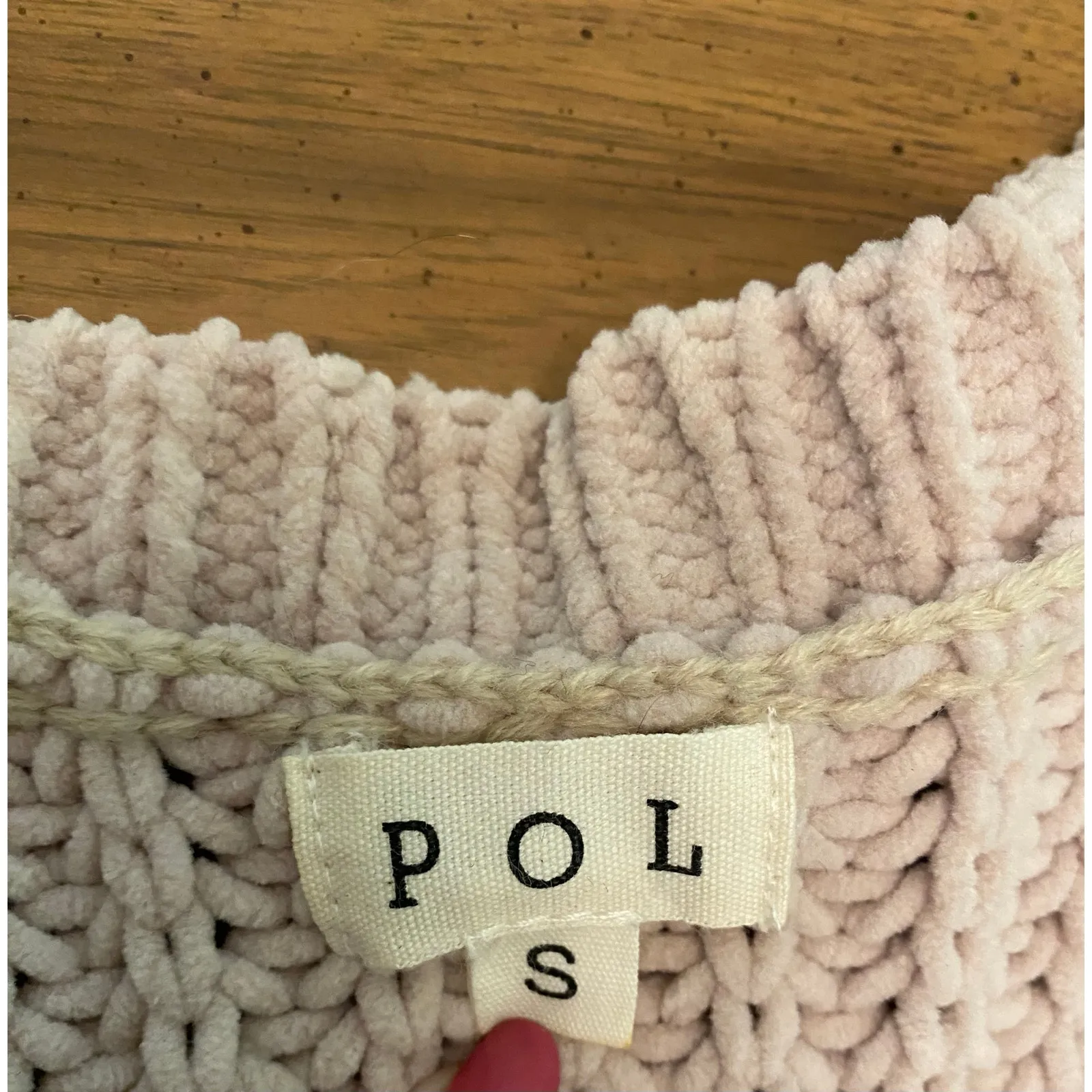 POL Short Sleeve High Low Chenille Sweater Vneck Side Slits Small Lagenlook‎ - Image 8