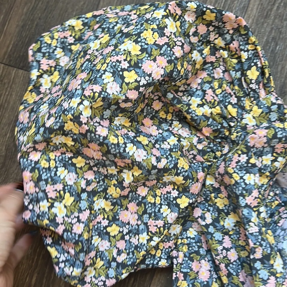 Festive Cotton Mini Dress – Flower Field Size XS - Image 4