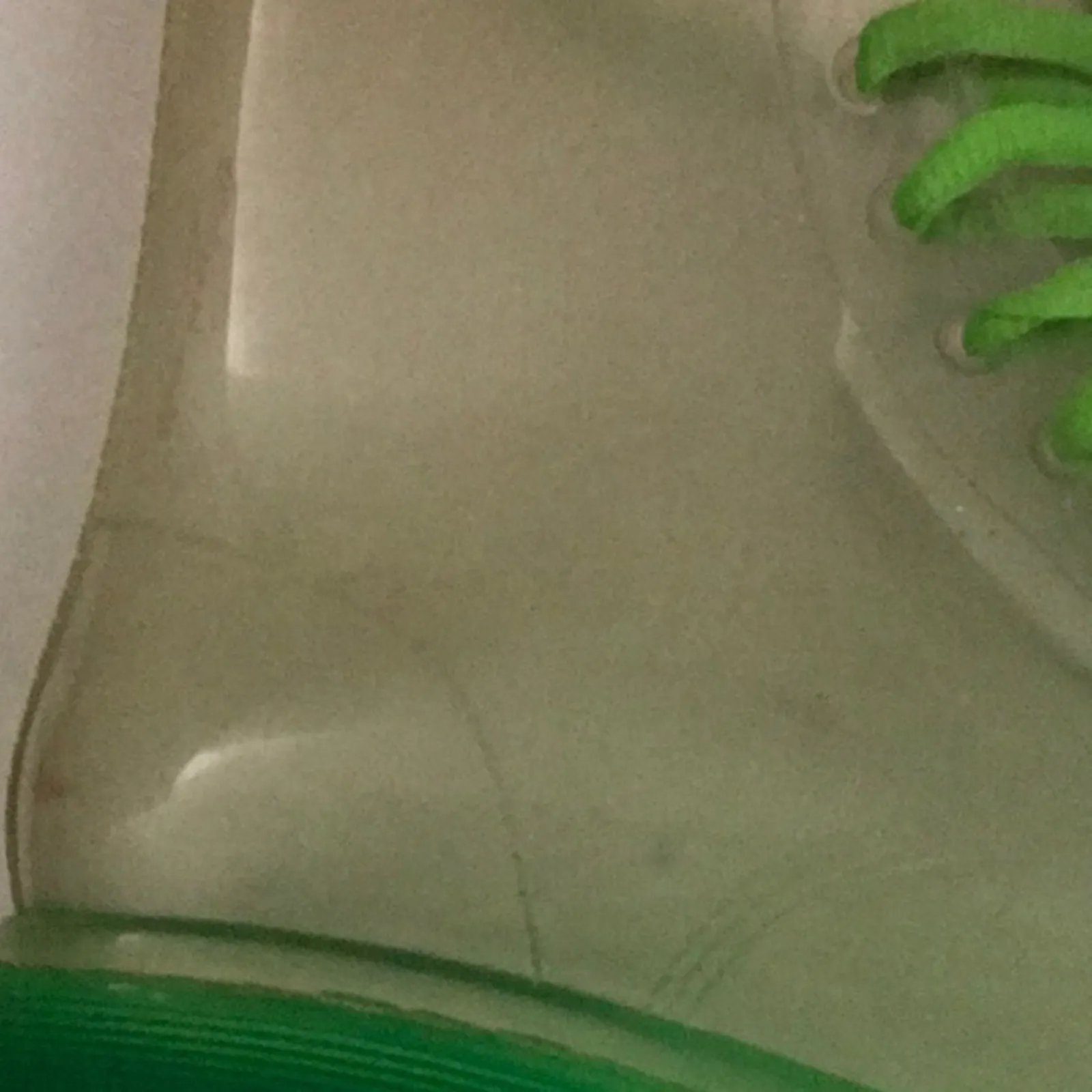 Rock & Candy Clear/Green Jelly Rain Boots Lace Up 6 Cabincore Fisherman Festival Green - Image 8