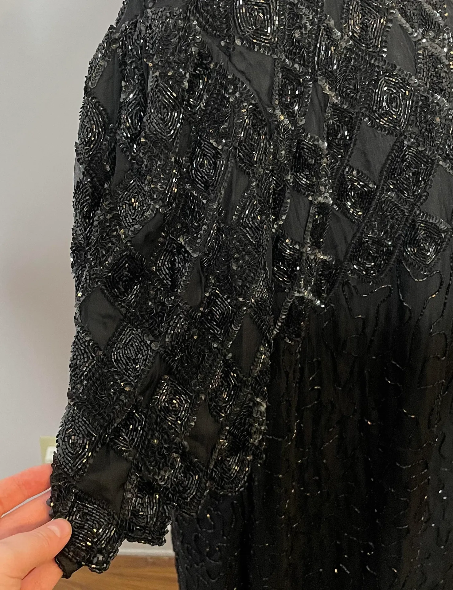 Vintage Laurence Kazar Beaded Cocktail Dress - Image 7