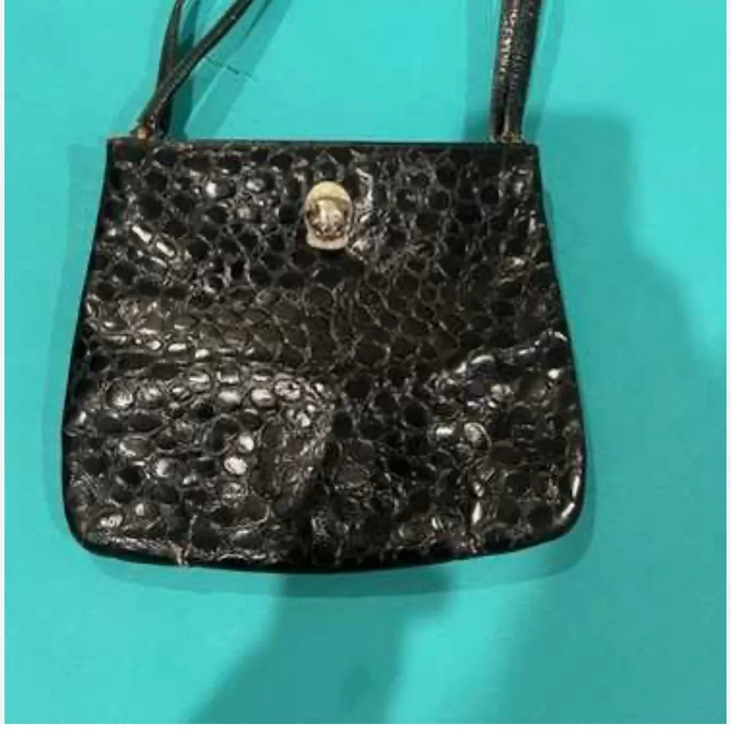 Vintage 1960’s Ruth Saltz Elegant Black Crocodile - Image 8
