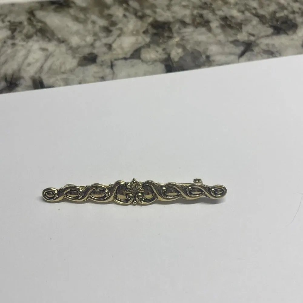 Vintage Signed SARAH Costume Brooch Pin Gold Tone Sarah Coventry - Image 3