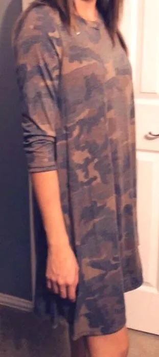 Vintage Camo Lace Up Dress - Image 2