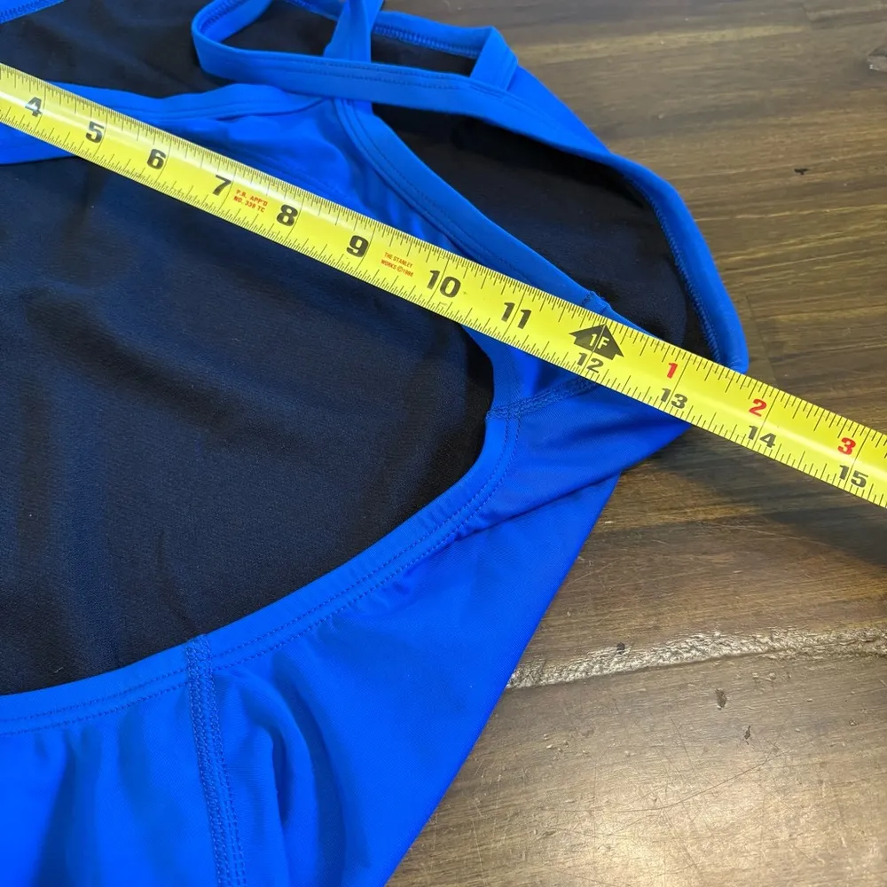 Nike One Piece Swimsuit Bikini Swim Royal Blue Open Back Womens 6 - Image 6