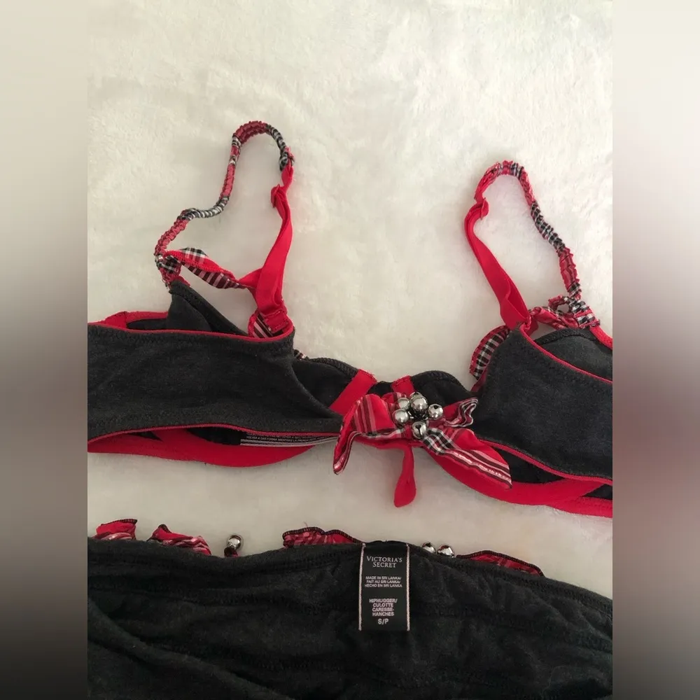 Victoria’s Secret cotton blended bells bra and bottom set, bra 34B, bottom SP - Image 6
