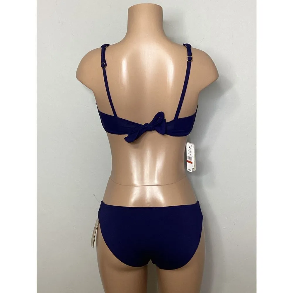 New. Tommy Bahama S- bottom/XS- top navy underwire bikini set. - Image 5