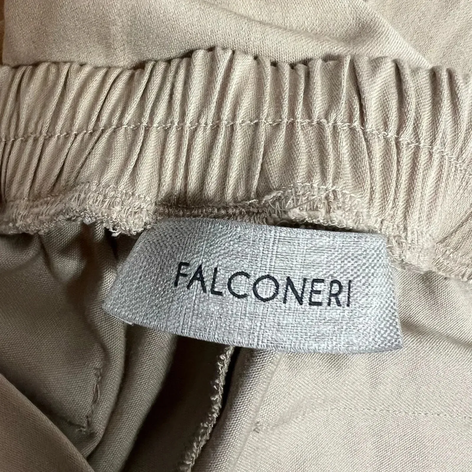 Falconeri viscose wool cigarette pants tan Sz M Size M - Image 3