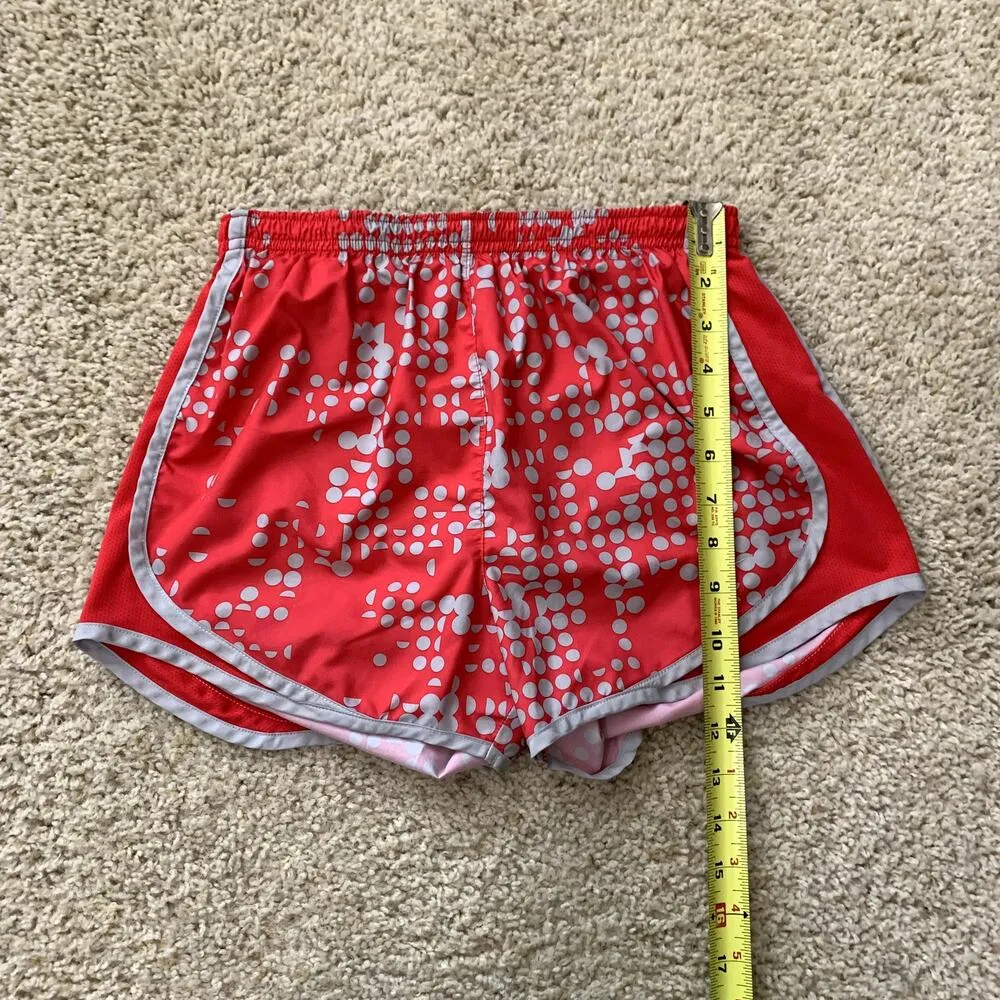 Nike red and gray dot pattern running shorts size XS - Image 7