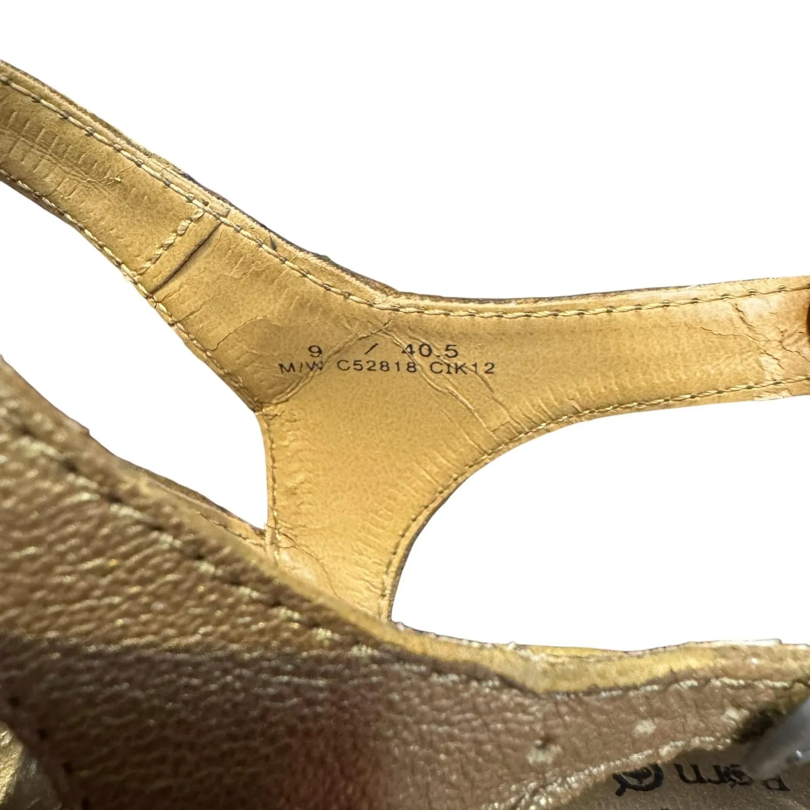 BOC Born Concept Shoes‎ Womens Size 9 40.5 Wedge Sandals Strappy Cork Platform Gold - Image 7