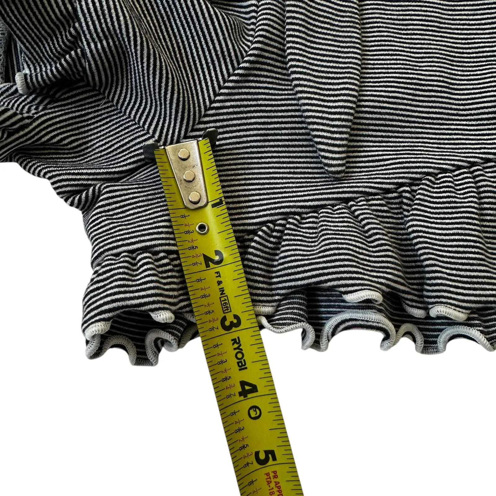 Express Black/White Striped  Paperbag Shorts Women's Size XS NWT | 70-22-2 - Image 5