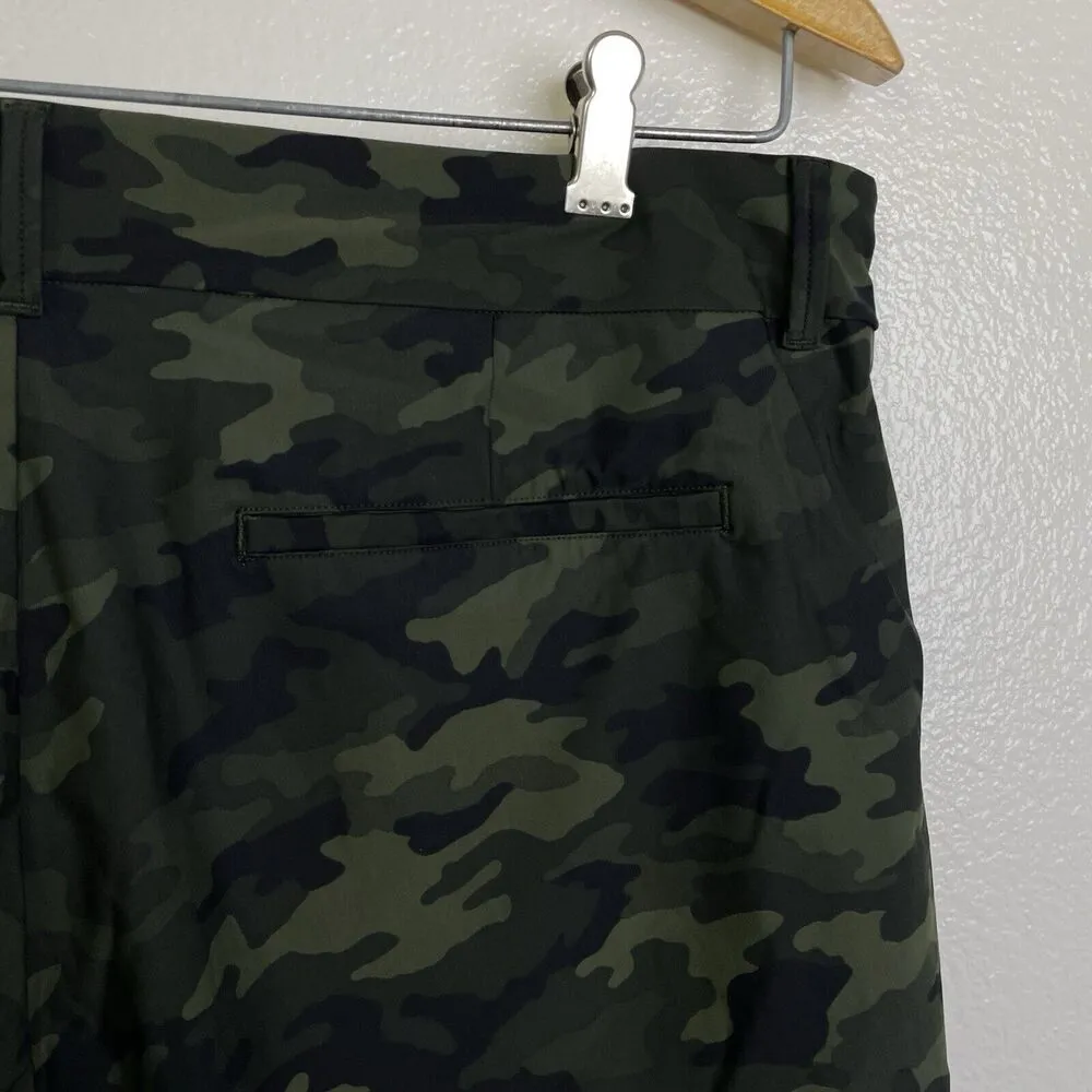 Spanx Sunshine Shorts XL Green Womens Pull On 4-Way Stretch Casual Army Pockets - Image 6