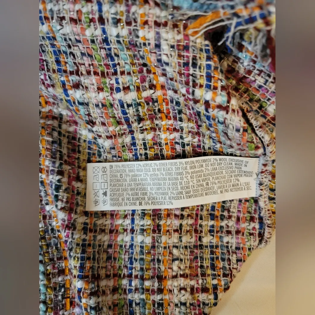 Forever 21 Tops | Nwt Forever 21 Frayed Tweed Top | Color: Pink/White Size:Small - Image 9