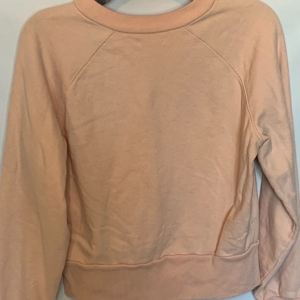 Mile(s) by Madewell Peach Crop Sweatshirt - Image 5