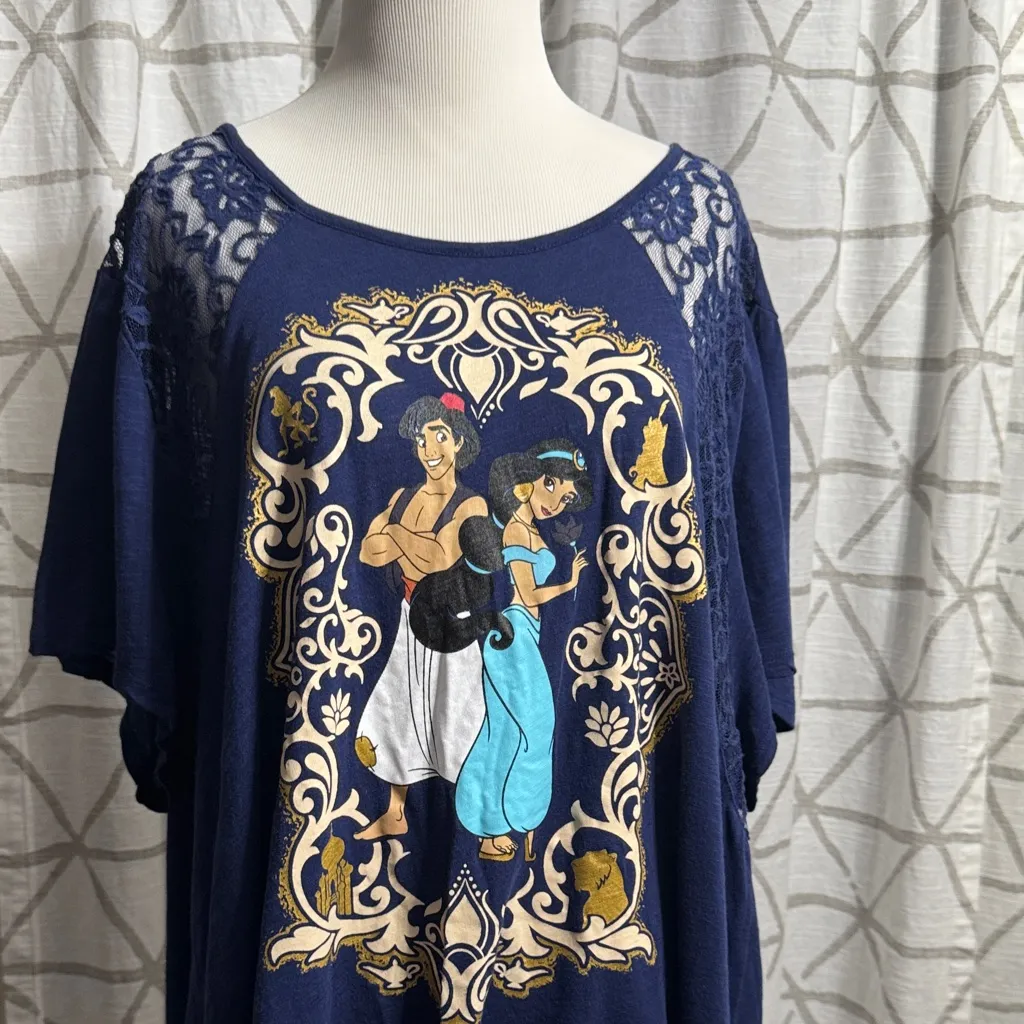 Torrid Disney Aladdin Princess Jasmine Short Sleeve T Shirt - Image 3