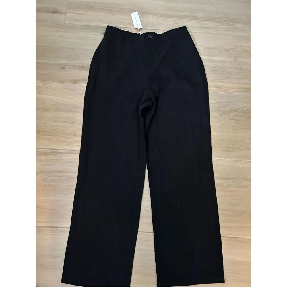 NEW Black High Waisted Straight Leg Dress Pants Career L Size L - Image 5