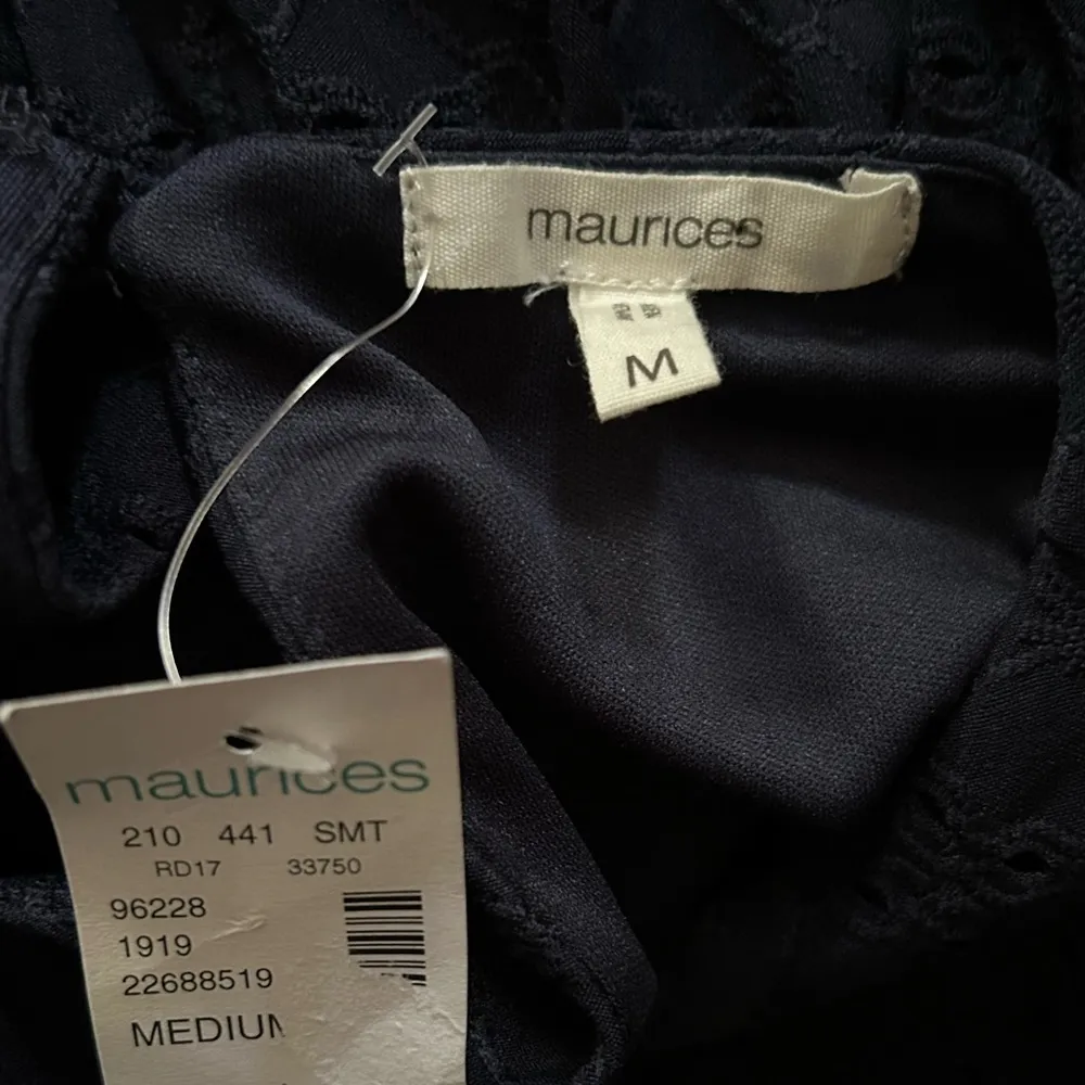 Maurices Navy Blue Eyelet Fit N Flare Dress - Image 4