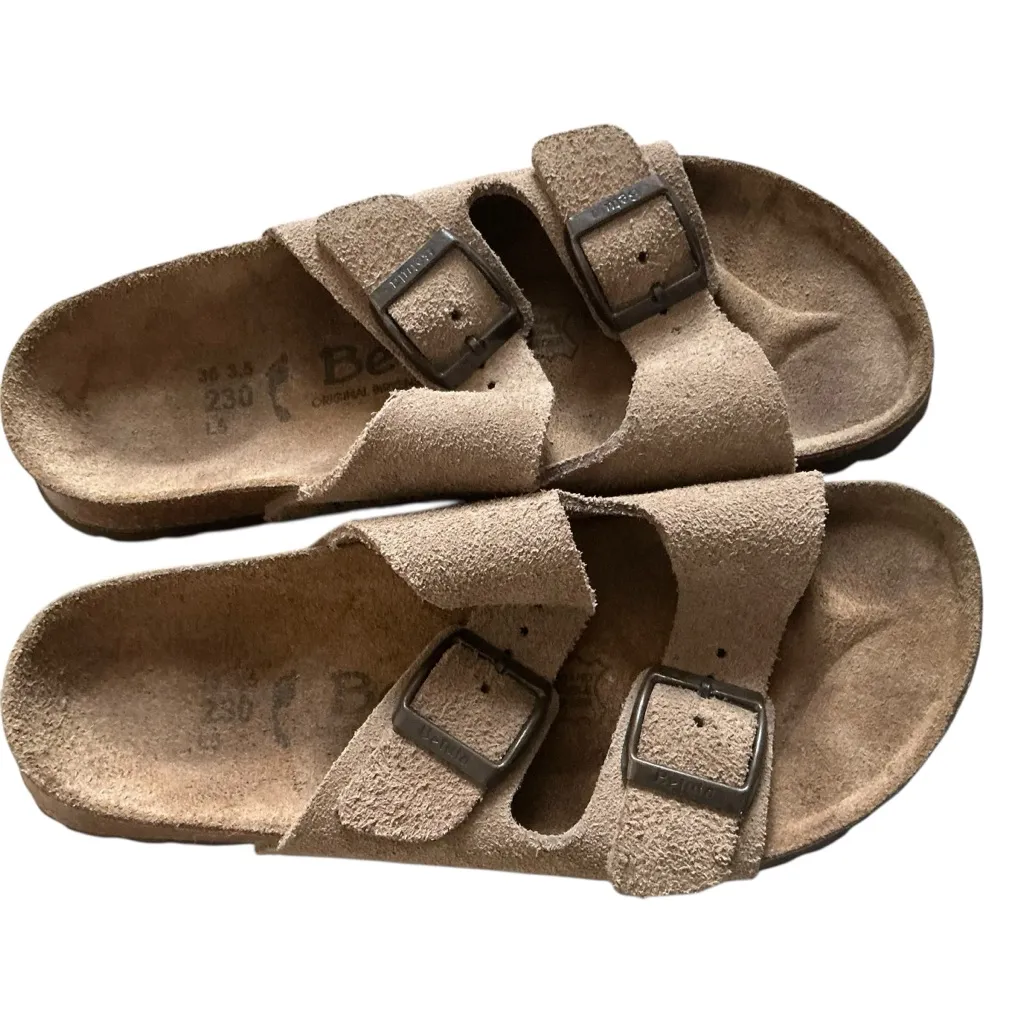 Birkenstock Betula Arizona brown suede leather two buckle sandals Sz 36/6-6.5 US - Image 2