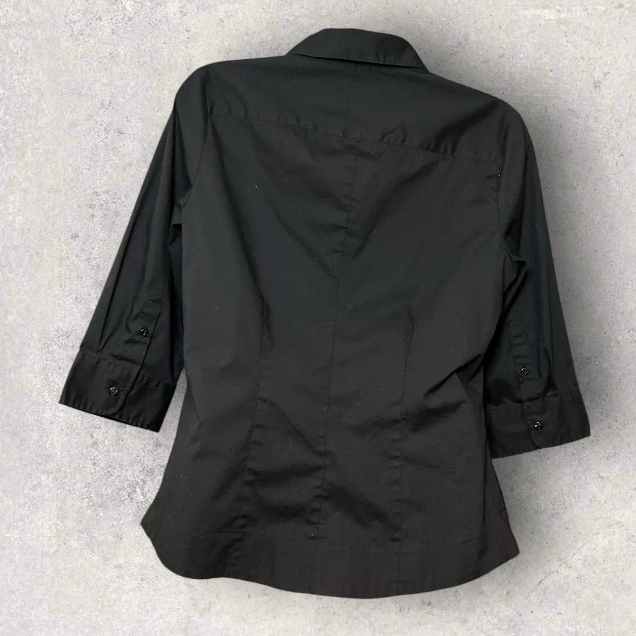 Riders By Lee Women's Sz Small Easy Care 3/4 Sleeve Woven Princess Seams Button - Image 3