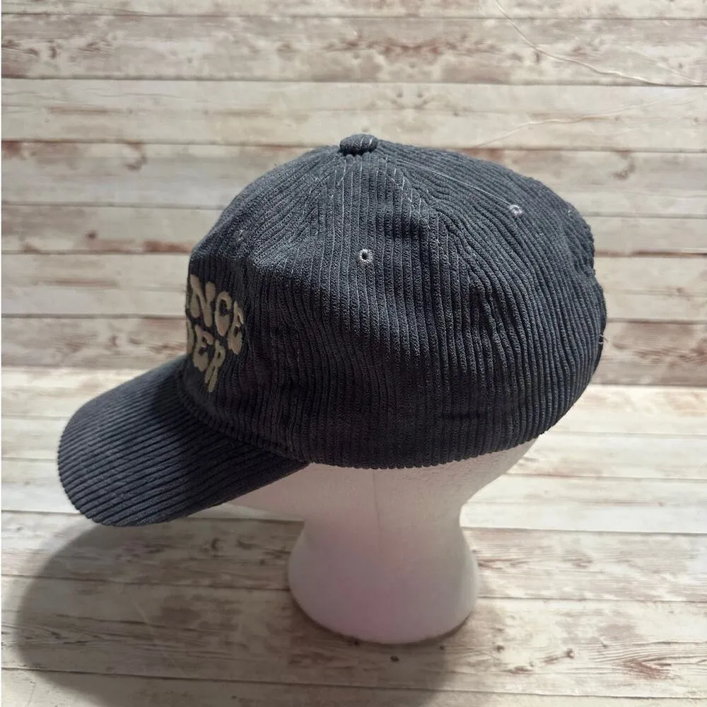 "Romance Reader" Baseball Cap Hat Corduroy Gray Adjustable One - Image 2