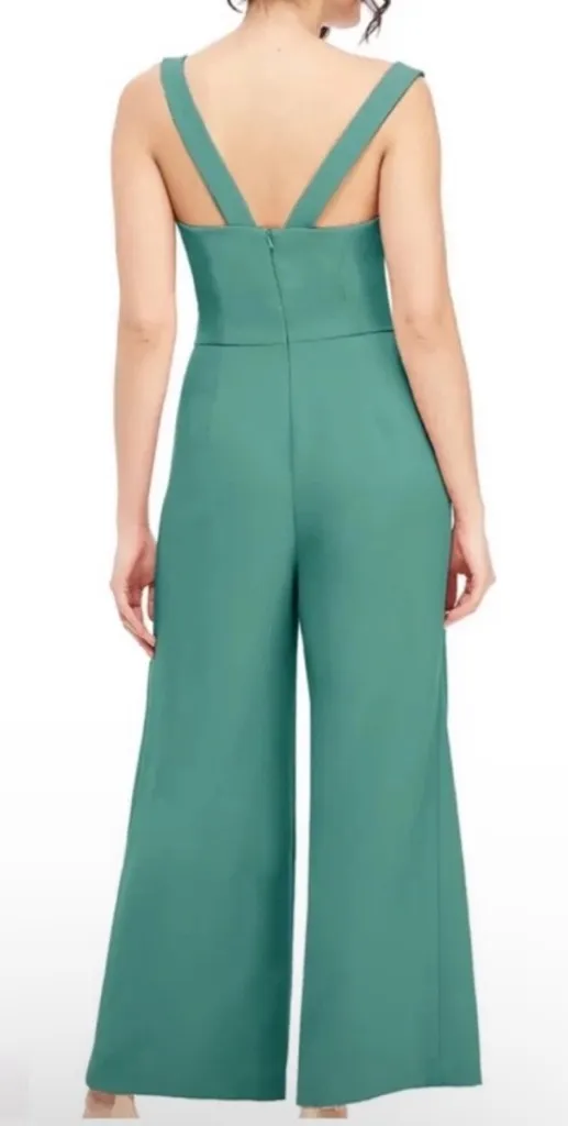 Gal Meets Glam NWT Nicole Teal Jumpsuit Women's Size 12 Sleeveless Cocktail - Image 1