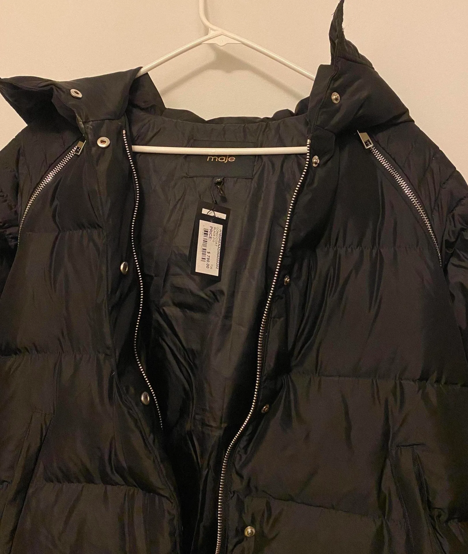 Grenadina Zip-detailed Quilted Shell Hooded Down Coat Black - Image 8