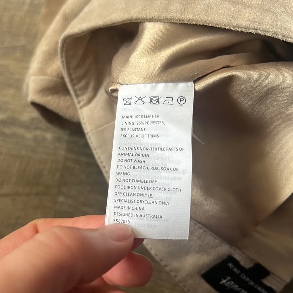 Bardot Leather Mini Skirt Size 4 - Image 9