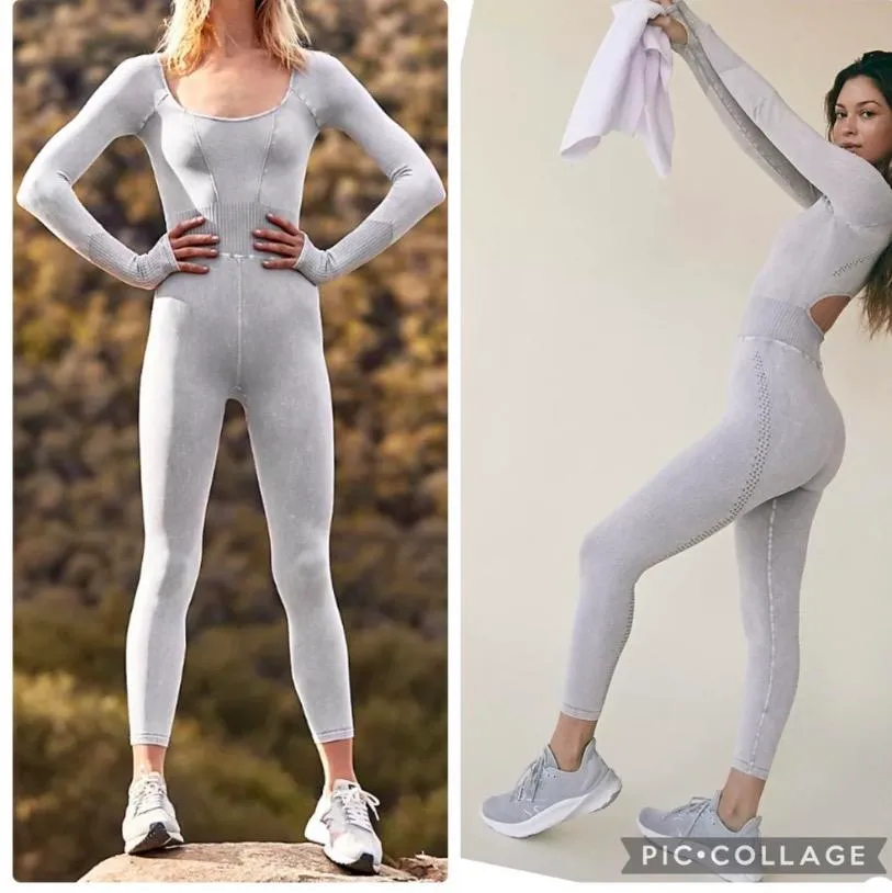 Good Karma Long-Sleeve Onesie ice grey size XS/S - Image 3