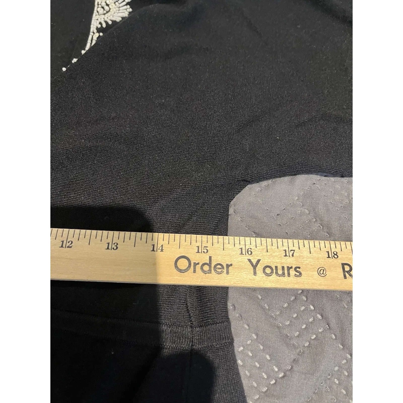 Coldwater Creek Women's XS white bead sequin embroidery cardigan sweater - Image 5