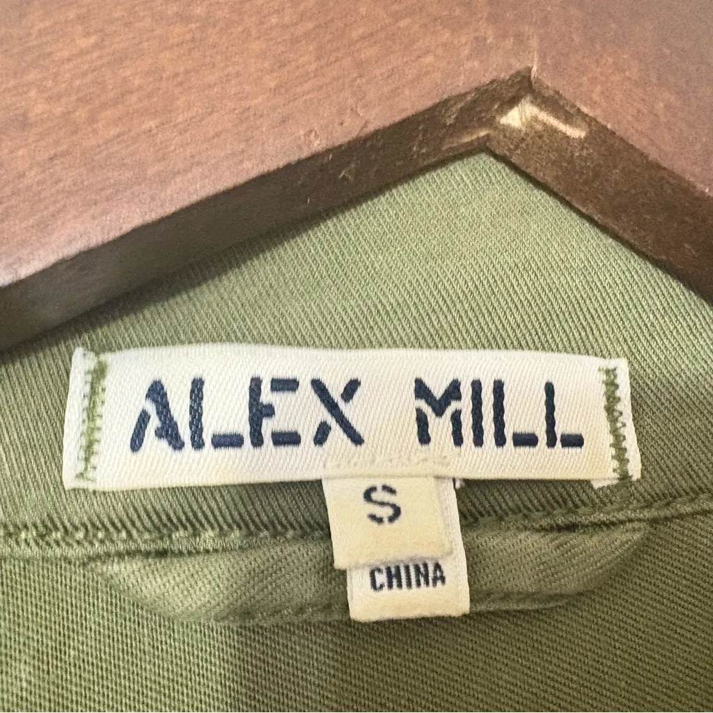Alex Mill Expedition Twill Jumpsuit Army Olive Green Size S Utility Boiler Suit - Image 15