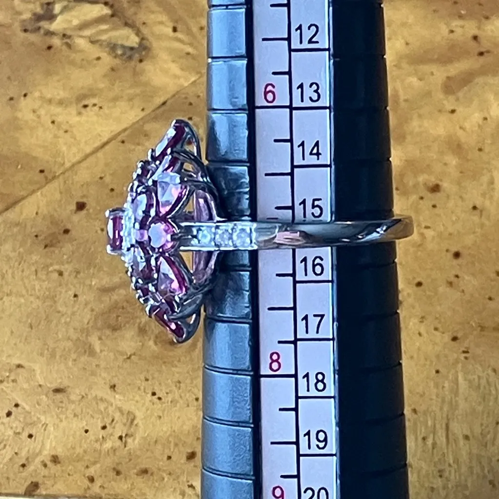 Tanzanian Wine Garnet Sterling Silver Ring Size 7 - Image 8