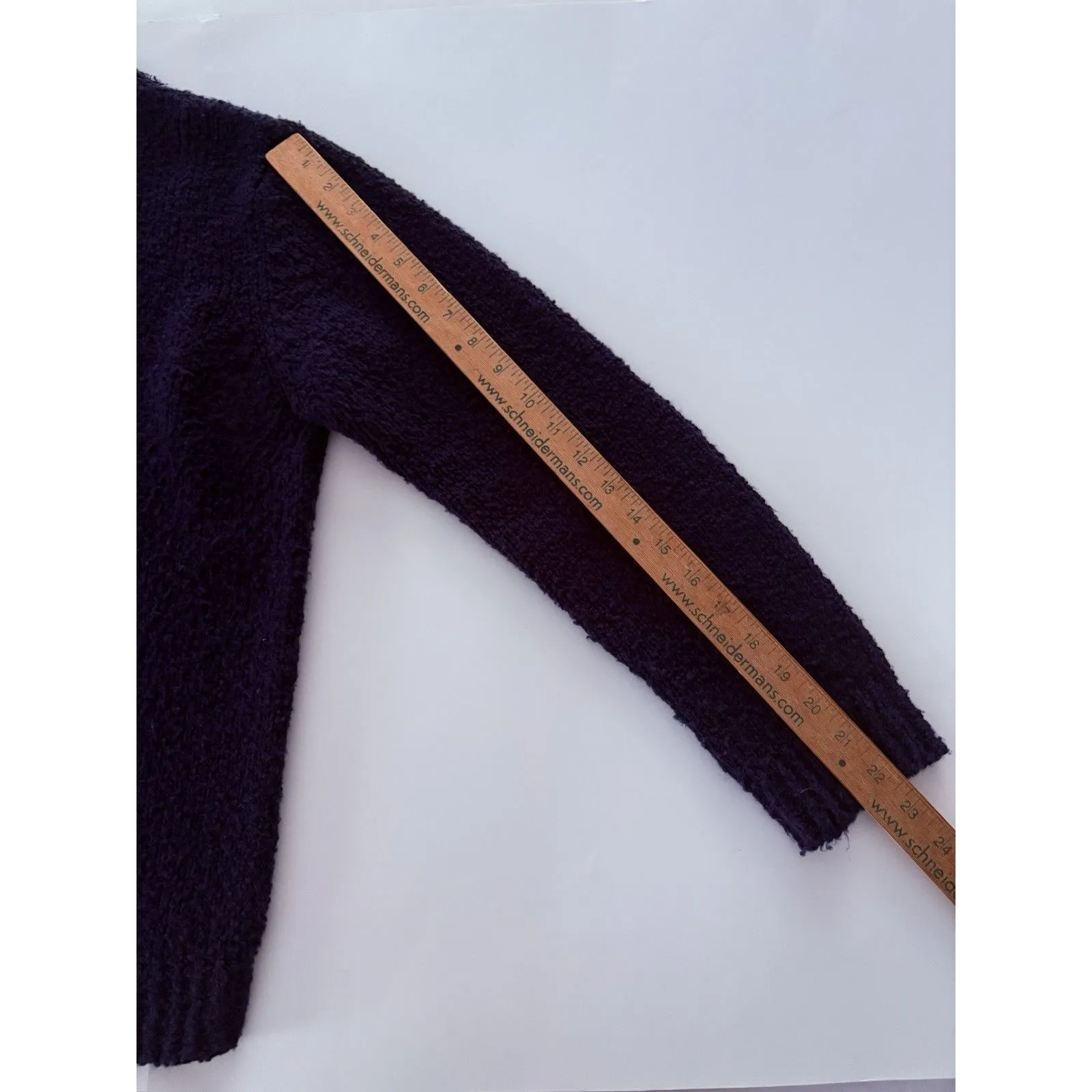 Vintage LeRoy Knitwear Sweater Womens L Blue Cardigan Button Up Cozy Granny Warm Size L - Image 11